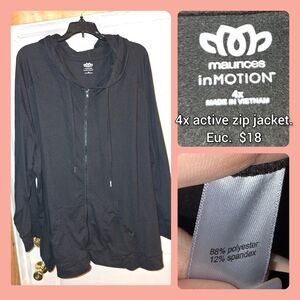 Maurices Black Active Zip Jacket